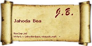 Jahoda Bea névjegykártya